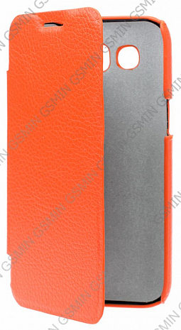 Кожаный чехол для Samsung Galaxy Win Duos (i8552) Art Case - Book (Оранжевый)