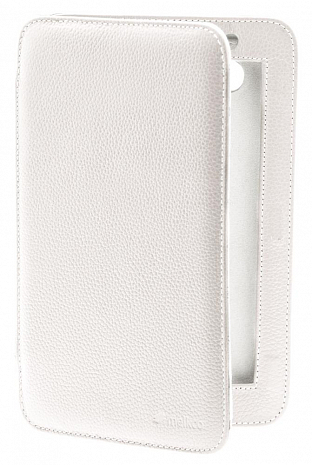    Samsung Galaxy Tab 2 7.0 Melkco Premium Leather Case - Kios Type with 3 - Angle Stand (White LC) Ver.2