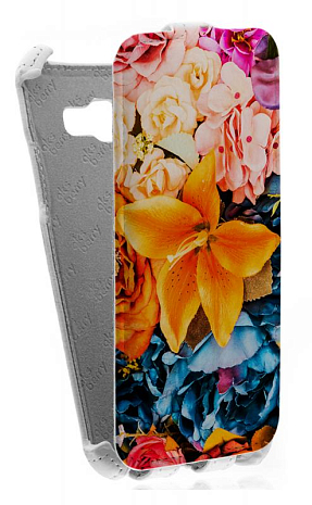 Кожаный чехол для Samsung Galaxy A5 (2017) Aksberry Protective Flip Case (Белый) (Дизайн 9)