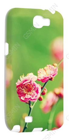 Чехол силиконовый для Samsung Galaxy Note 2 (N7100) TPU (Белый) (Дизайн 72)