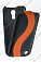 Кожаный чехол для Samsung Galaxy S4 Mini (i9190) Melkco Premium Leather Case - Special Edition Jacka Type (Black/Orange LC)