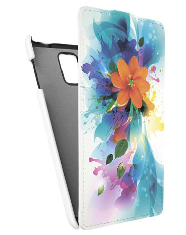 Кожаный чехол для Samsung Galaxy Note 4 (octa core) Armor Case "Full" (Белый) (Дизайн 6/6)