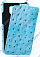 Кожаный чехол для Samsung Galaxy S2 Plus (i9105) Melkco Premium Leather Case - Jacka Type (Ostrich Print pattern-Blue)