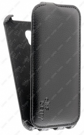 Кожаный чехол для Alcatel One Touch Pop 2 (5) 7043 Aksberry Protective Flip Case (Черный)