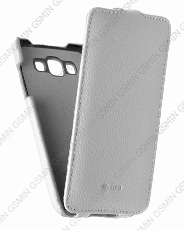 Кожаный чехол для Samsung Galaxy Grand 3 / MAX (SM-G7200) Sipo Premium Leather Case - V-Series (Белый)