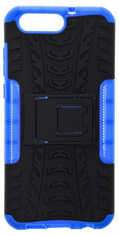 Противоударный чехол для Asus Zenfone 4 ZE554KL Hybrid Case Силикон + Пластик (Синий)