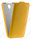 Кожаный чехол для Alcatel One Touch Idol 2 6037 Art Case (Желтый)