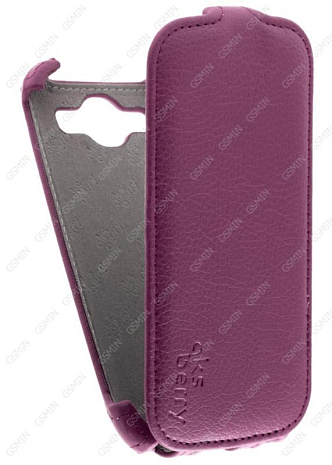 Кожаный чехол для Samsung Galaxy S3 (i9300) Aksberry Protective Flip Case (Фиолетовый)