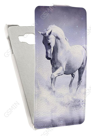 Кожаный чехол для Samsung Galaxy A7 (2016) Art Case (Белый) (Дизайн 117)