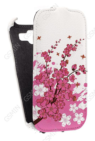 Кожаный чехол для Samsung Galaxy Win Duos (i8552) Redberry Stylish Leather Case (Белый) (Дизайн 153)