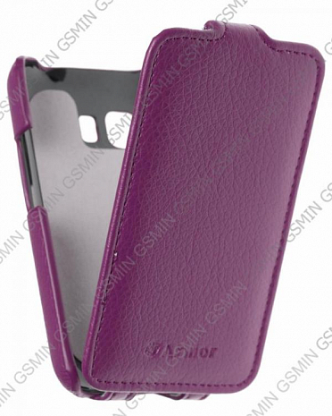 Кожаный чехол для Samsung Young 2 G130 Armor Case "Full" (Фиолетовый)