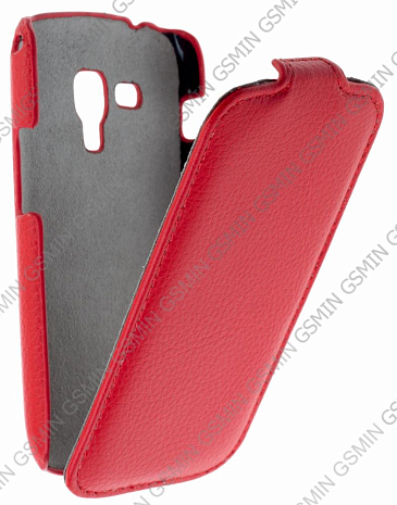 Кожаный чехол для Samsung Galaxy S Duos (S7562) Art Case (Красный)