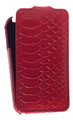    Apple iPhone 4/4S Melkco Leather Case - Jacka Type (Snake Print Pattern - Red)