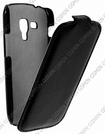 Кожаный чехол для Samsung Galaxy S Duos (S7562) Art Case (Черный)