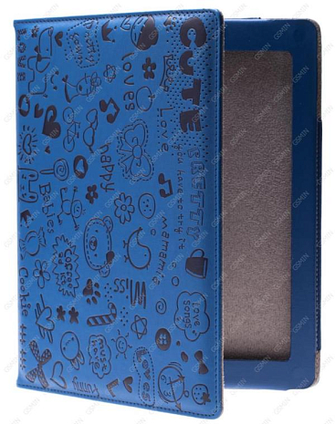 Кожаный чехол для iPad 2/3 и iPad 4 RHDS Fashion Leather Case (Синий)