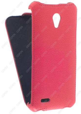 Кожаный чехол для Alcatel OneTouch Go Play 7048X Aksberry Protective Flip Case (Красный)