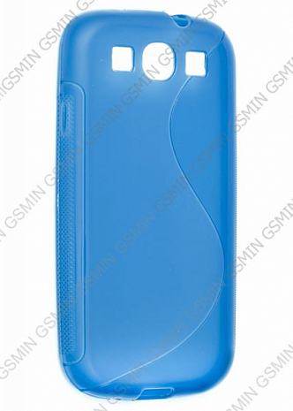 Чехол силиконовый для Samsung Galaxy S3 (i9300) S-Line TPU (Синий)