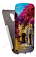 Кожаный чехол для Samsung Galaxy S4 Mini (i9190) Armor Case "Slim" Vintage (Белый) (Дизайн 83)