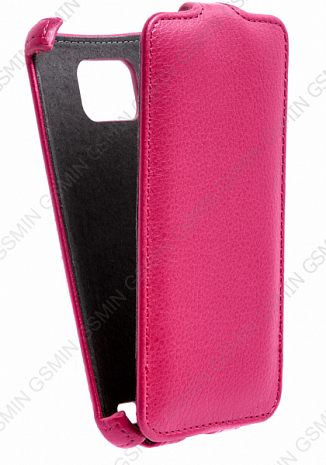 Кожаный чехол для Samsung Galaxy S2 Plus (i9105) Armor Case (Малиновый)