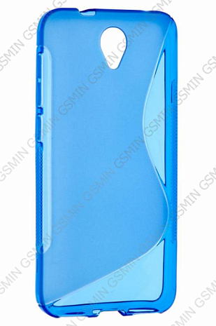 Чехол силиконовый для Alcatel One Touch Idol 2 6037 S-Line TPU (Синий)