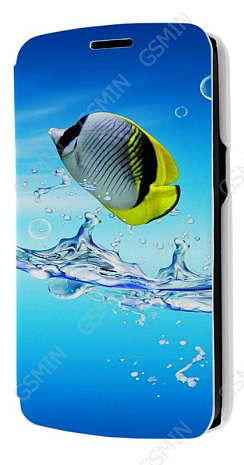 Кожаный чехол для Samsung Galaxy Grand 2 (G7102) Armor Case - Book Type (Белый) (Дизайн 150)