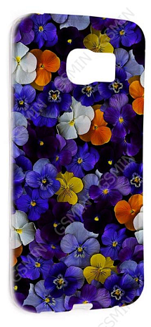 Чехол силиконовый для Samsung Galaxy S6 Edge G925F TPU (Прозрачный) (Дизайн 145)