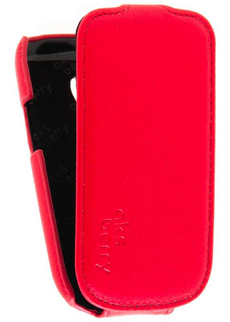 Кожаный чехол для Samsung Galaxy S3 Mini (i8190) Aksberry Protective Flip Case (Красный)