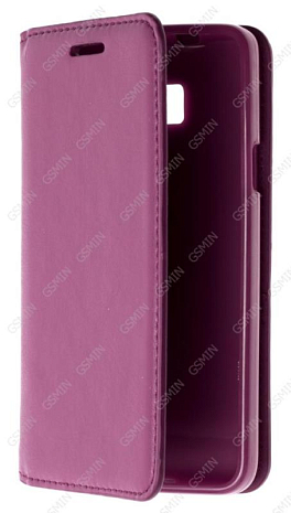 Кожаный чехол для Samsung Galaxy S2 Plus (i9105) на магните (Фиолетовый)