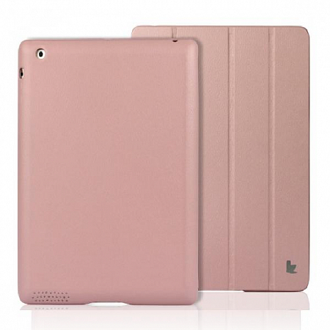Кожаный чехол для iPad 2/3 и iPad 4 Jison Executive Smart Cover (Розовый)