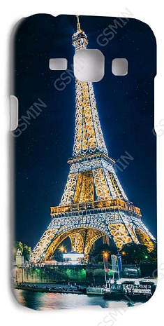 Чехол-накладка для Samsung Galaxy J1 (J100H) (Белый) (Дизайн 156)