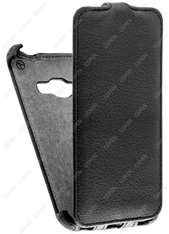 Кожаный чехол для Samsung Galaxy J1 (2016) Armor Case (Черный)