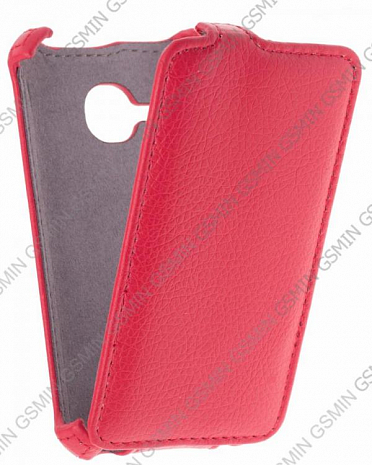 Кожаный чехол для Alcatel One Touch M'Pop / 5020D Armor Case (Красный)