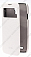 Кожаный чехол для Samsung Galaxy S4 (i9500) Sipo Premium Leather Case "Book Type ID" - H-Series (Белый)