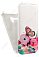 Кожаный чехол для Alcatel One Touch POP 3 5025D Aksberry Protective Flip Case (Белый) (Дизайн 7/7)