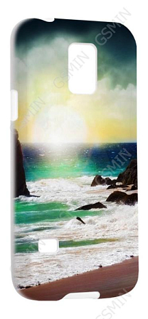Чехол силиконовый для Samsung Galaxy S5 mini TPU (Белый) (Дизайн 97)