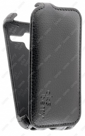 Кожаный чехол для Alcatel PIXI 3(3.5) 4009D Aksberry Protective Flip Case (Черный)
