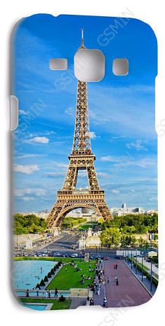 Чехол-накладка для Samsung Galaxy J1 (J100H) (Белый) (Дизайн 155)