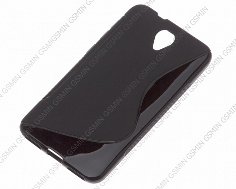 Чехол силиконовый для Alcatel One Touch Idol 2 6037 S-Line TPU (Чёрный)