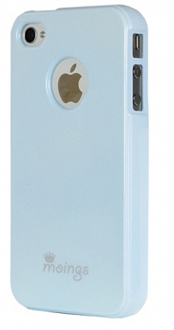 Чехол силиконовый для IPhone 4 / 4s Moings (Голубой)