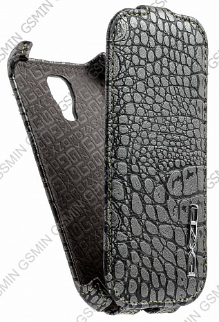 Кожаный чехол для Samsung Galaxy S4 Mini (i9190) EXZO (Серебряный)