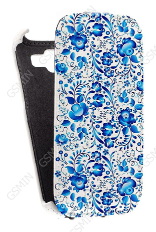Кожаный чехол для Samsung Galaxy Win Duos (i8552) Redberry Stylish Leather Case (Белый) (Дизайн 18/18)