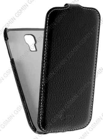 Кожаный чехол для Samsung Galaxy S4 (i9500) Sipo Premium Leather Case - V-Series (Черный)