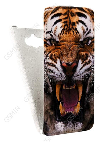Кожаный чехол для ASUS ZenFone Max ZC550KL Aksberry Protective Flip Case (Белый) (Дизайн 142)