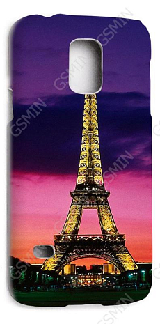 Кожаный чехол-накладка для Samsung Galaxy S5 mini Aksberry (Белый) (Дизайн 154)