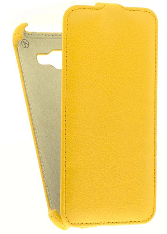 Кожаный чехол для Samsung Galaxy Grand Prime G530H Armor Case (Желтый)