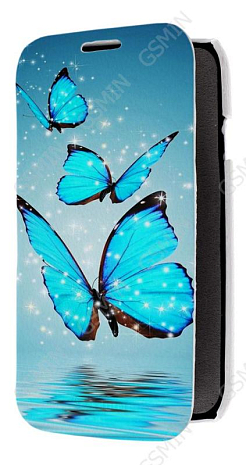 Кожаный чехол для Samsung Galaxy S4 (i9500) Armor Case - Book Type (Белый) (Дизайн 4)