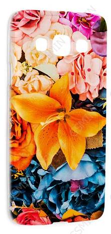 Чехол силиконовый для Samsung Galaxy A3 TPU (Прозрачный) (Дизайн 9)