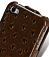    Apple iPhone 4/4S Melkco Leather Case - Jacka Type (Ostrich Print pattern - Brown)