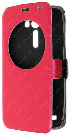 Чехол-книжка с магнитной застежкой для Asus Zenfone 2 Laser ZE550KL (Красный)