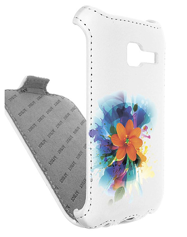 Кожаный чехол для Samsung S6102 Galaxy Y Duos Armor Case (Белый) (Дизайн 6/6)